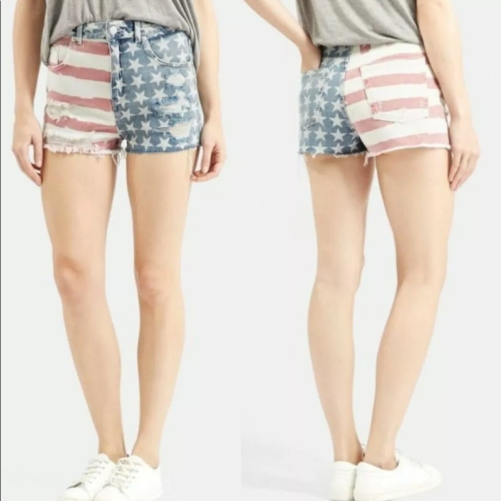 SOLD 🌻Topshop Moto American Flag - Picture 1 of 6